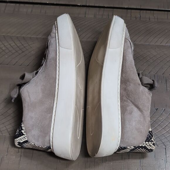 Vince Suede Rhea suede platform sole sneaker with snake skin embossed heel Sz 7 - Picture 7 of 10